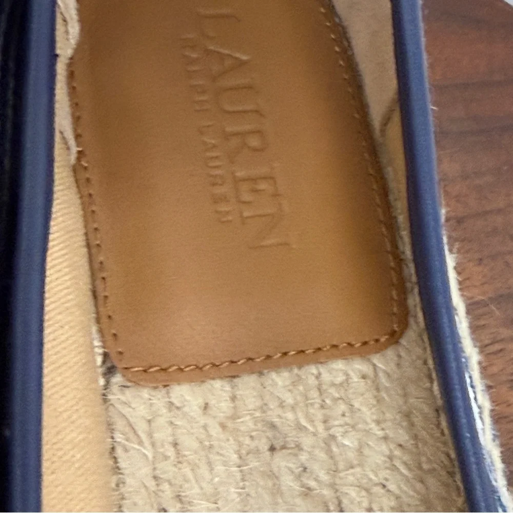 The Lauren‎ Ralph Lauren Luize Striped Canvas Ballet Espadrille Sz 7